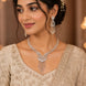 Rose Gold Plated Party Wear CZ Necklace Set