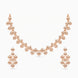 Rose Gold Plated Modern AD Necklace Set