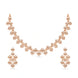 Rose Gold Plated Modern AD Necklace Set