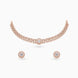 Rose Gold Plated Glamorous CZ Necklace Set