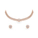 Rose Gold Plated Glamorous CZ Necklace Set