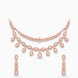Rose Gold Plated Dual-Tier CZ Necklace Set