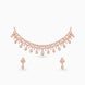 Rose Gold Plated Ethereal Dewdrop CZ Necklace Set