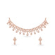 Rose Gold Plated Ethereal Dewdrop CZ Necklace Set