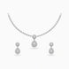Rhodium Plated Starlight CZ Necklace Set