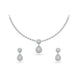 Rhodium Plated Starlight CZ Necklace Set