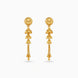 Gold Plated Evergreen Layered Dangler Earrings