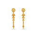 Gold Plated Evergreen Layered Dangler Earrings