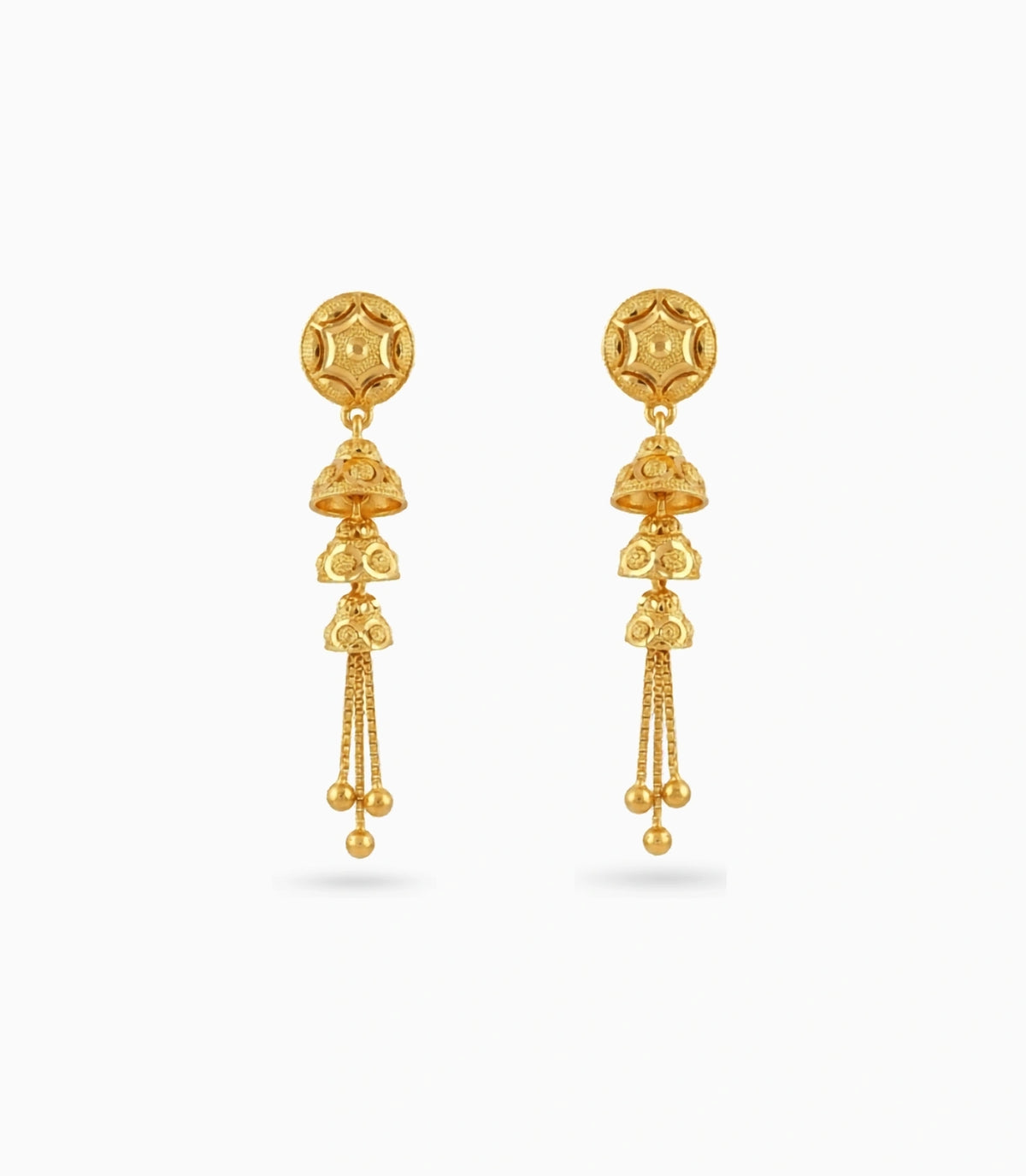 Gold Plated Jhumka Dangler Earrings