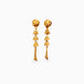 Gold Plated 3 Layered Dangler Earrings