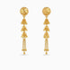 Gold Plated Three-Tier Dangler Earrings