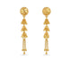 Gold Plated Three-Tier Dangler Earrings