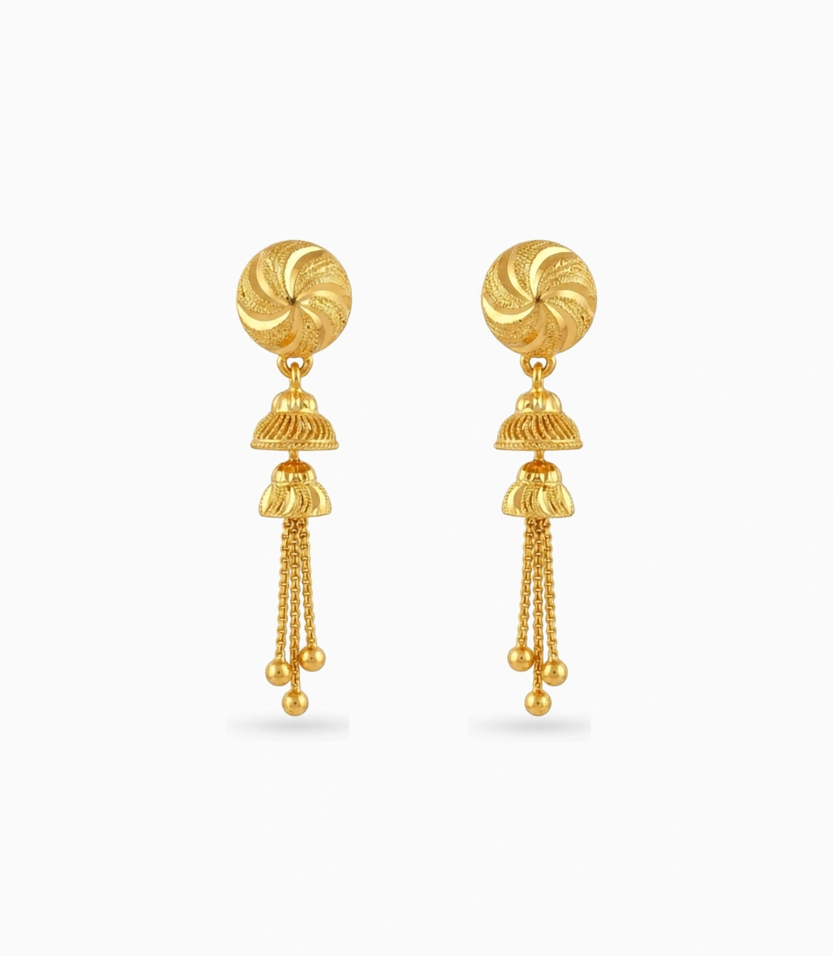 Gold Plated Mini Jhumka Dangler Earrings