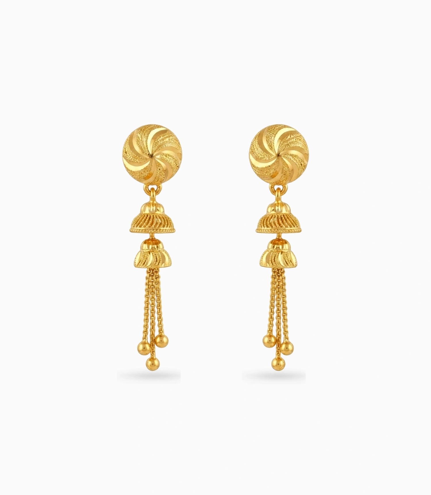 Gold Plated Mini Jhumka Dangler Earrings