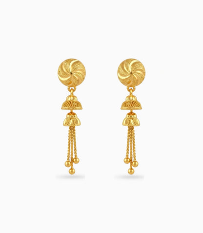 Gold Plated Mini Jhumka Dangler Earrings