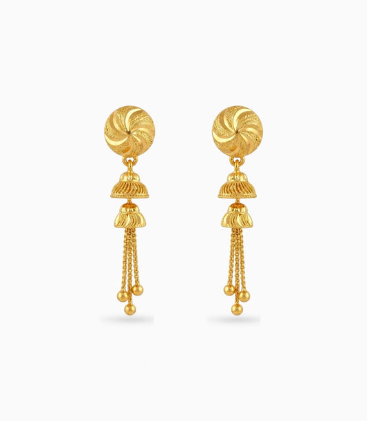 Gold Plated Mini Jhumka Dangler Earrings