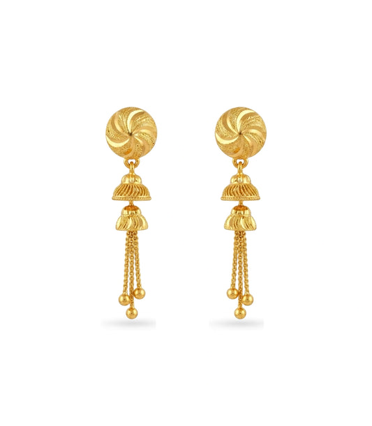 Gold Plated Mini Jhumka Dangler Earrings