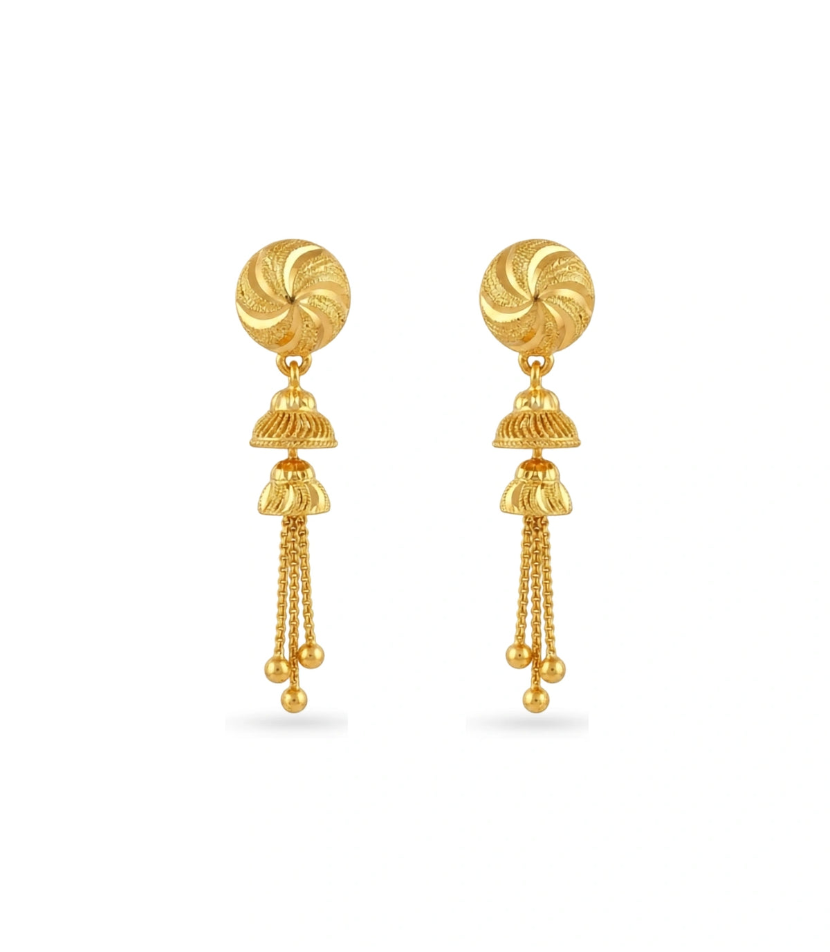 Gold Plated Mini Jhumka Dangler Earrings