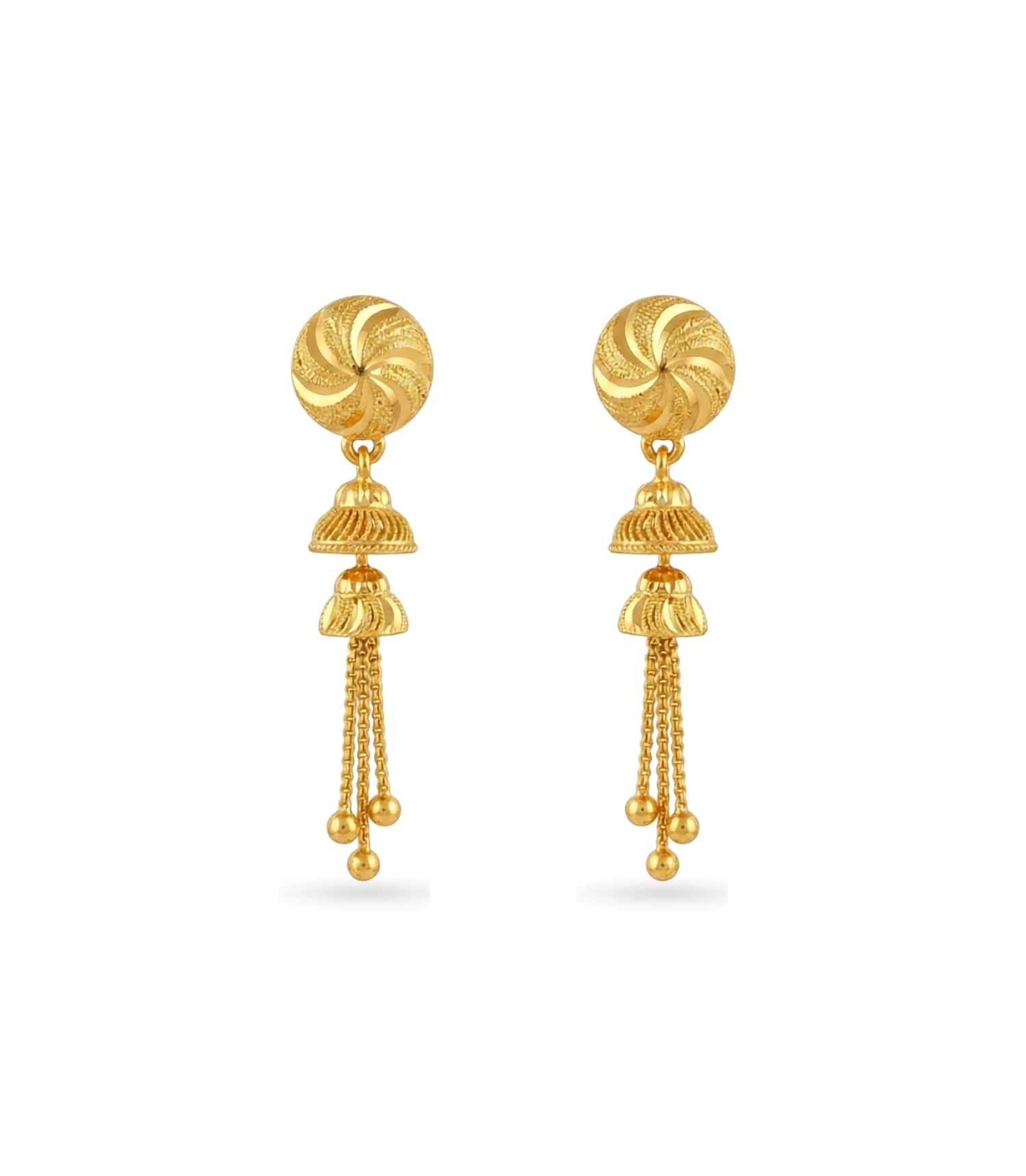 Gold Plated Mini Jhumka Dangler Earrings