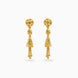 Gold Plated Bloom Tassel Dangler Earrings