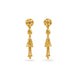 Gold Plated Bloom Tassel Dangler Earrings