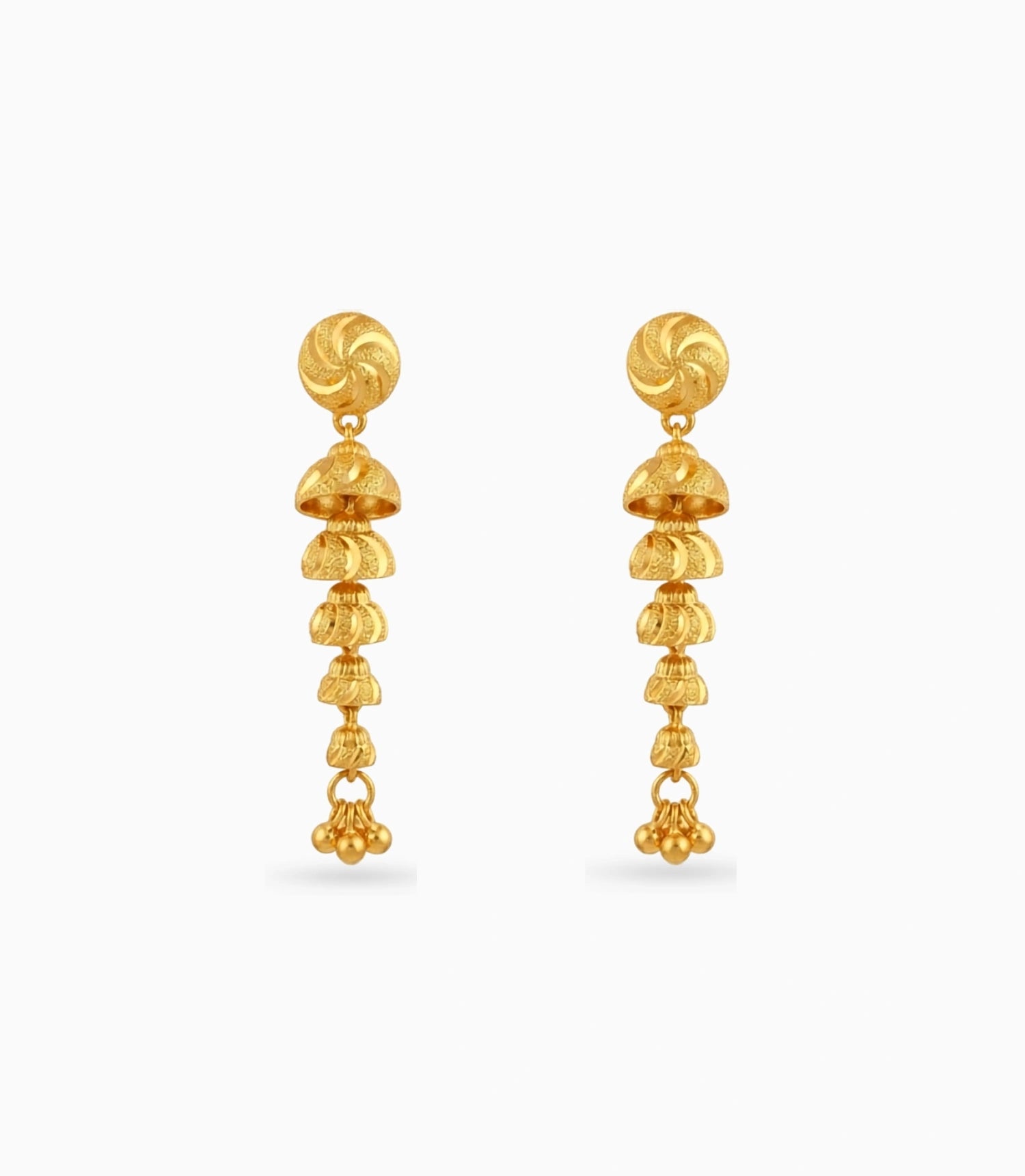 Gold Plated Long Jhumka Dangler Earrings