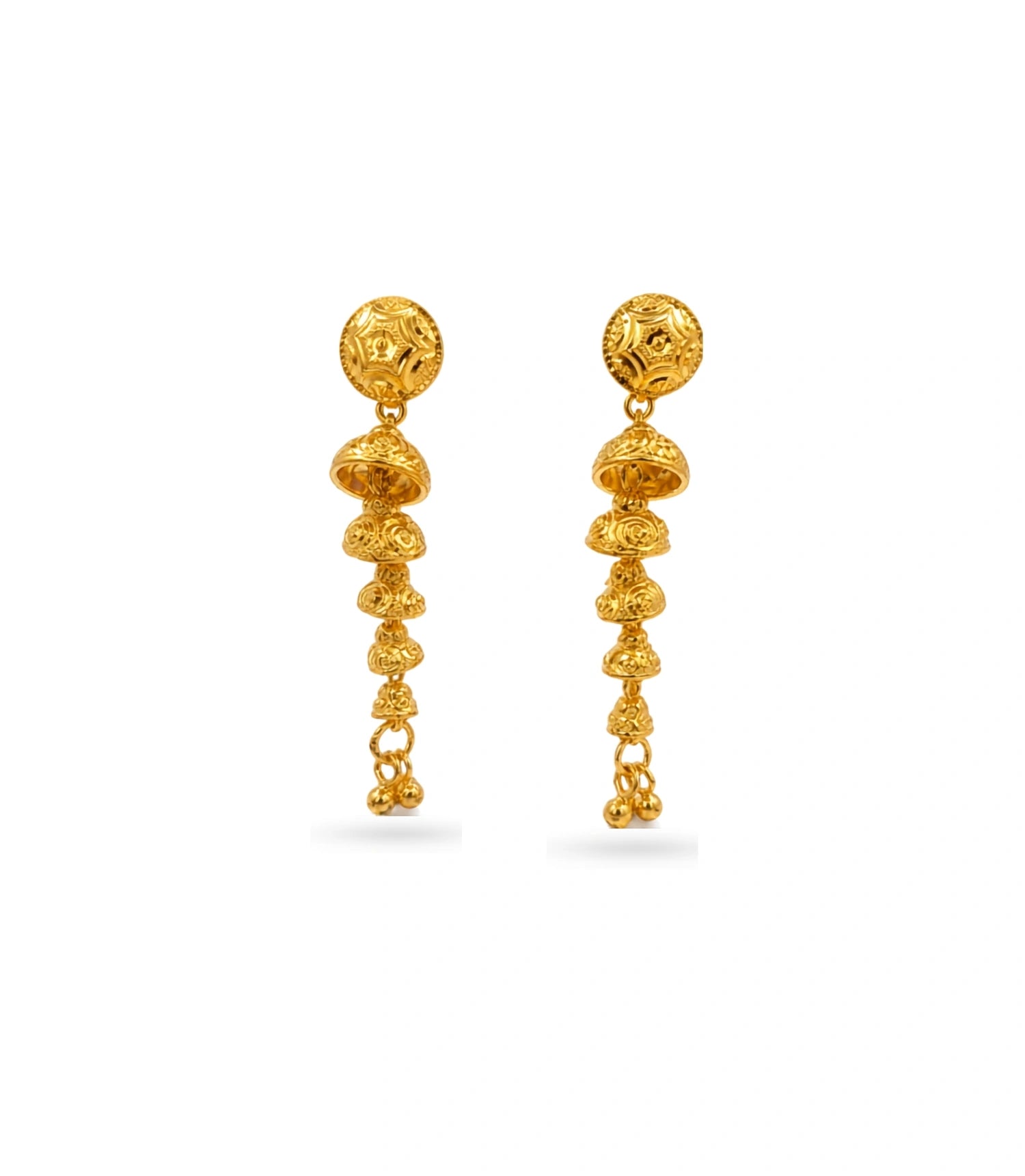 Gold Plated Long Dangler Earrings