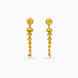 Gold Plated Long Floral Dangler Earrings