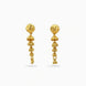 Gold Plated Spiral Charm Dangler Earrings