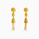 Gold Plated Swirl Drop Dangler Earrings