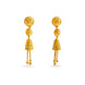 Gold Plated Swirl Drop Dangler Earrings