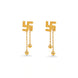 Gold Plated Swastik 2 Ball Dangler Earrings