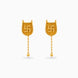 Gold Plated Swastik Shield Dangler Earrings
