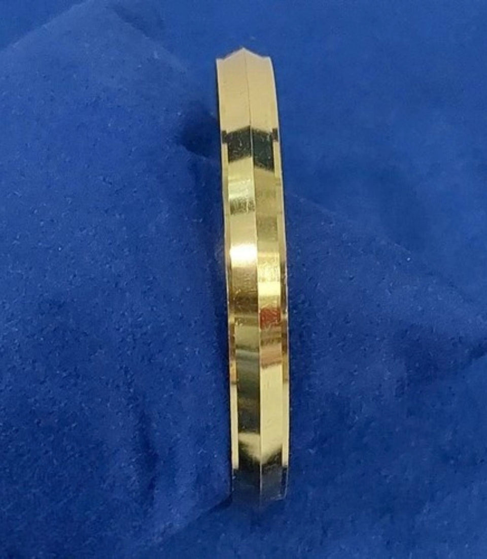 Gold Plated Plain Polished Single Bangle