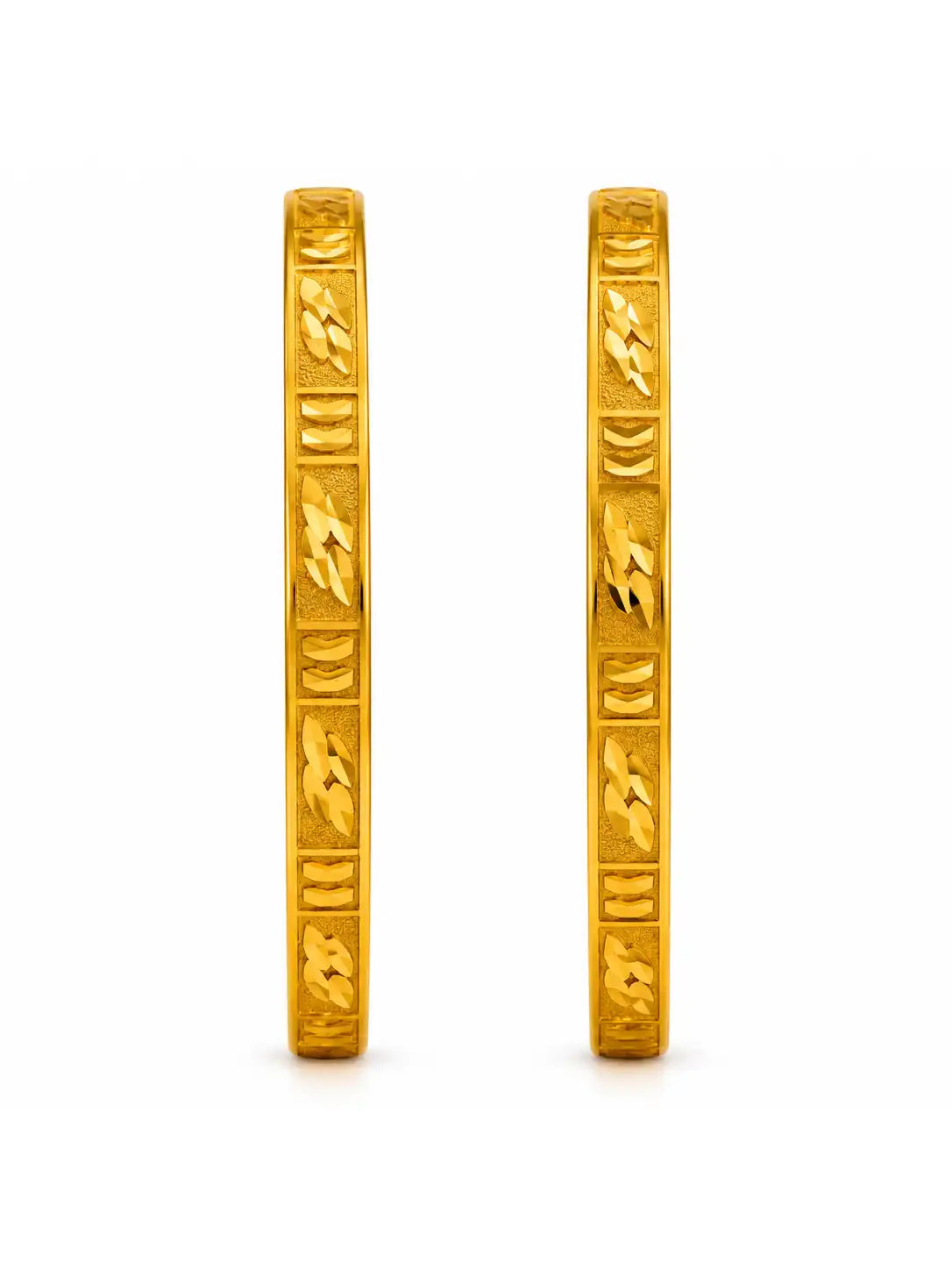 Gold Plated Festive Delicate Leaf Bangle Set