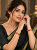 Gold Plated Festive Red Floral Pola Bangle Set
