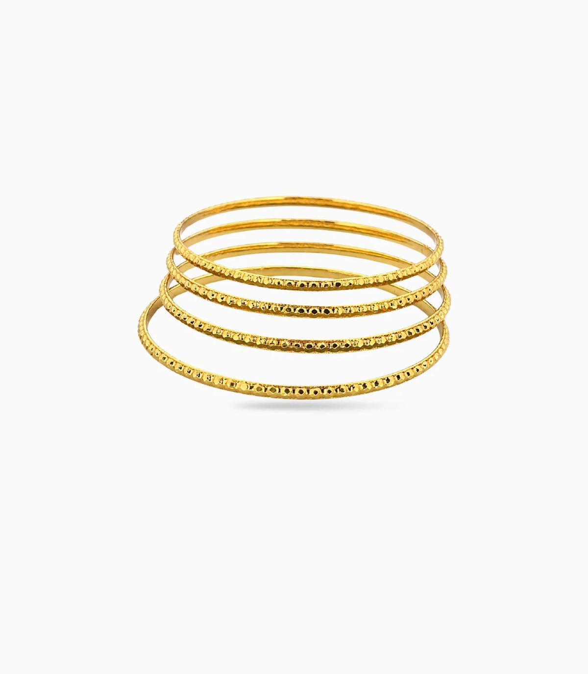 Gold Plated Daily Wear Bangles Set for Women