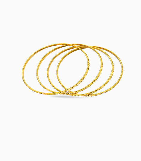 Gold Plated Daily Wear Bangles Set for Women