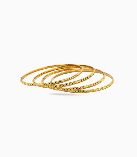 Gold Plated Daily Wear Bangles Set for Women