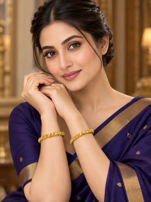 Gold Plated Delicate Special Bangle Set