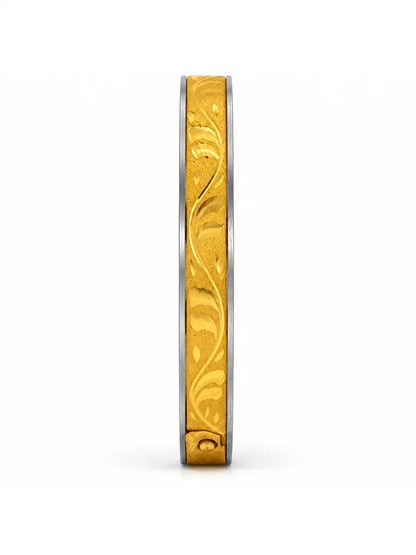 Gold Plated Festive Flex Single Bangle