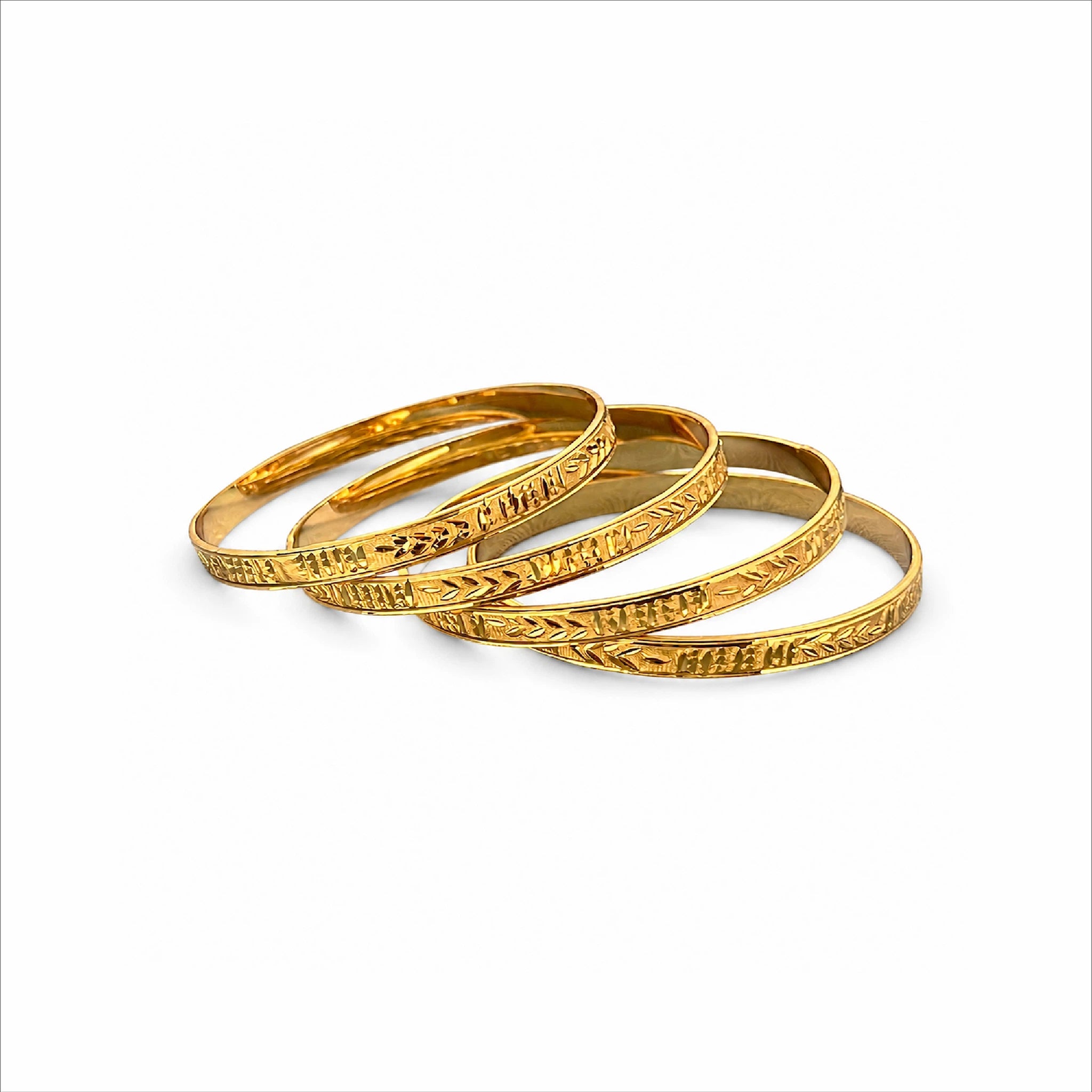 Gold plated light weight bangles DBG313