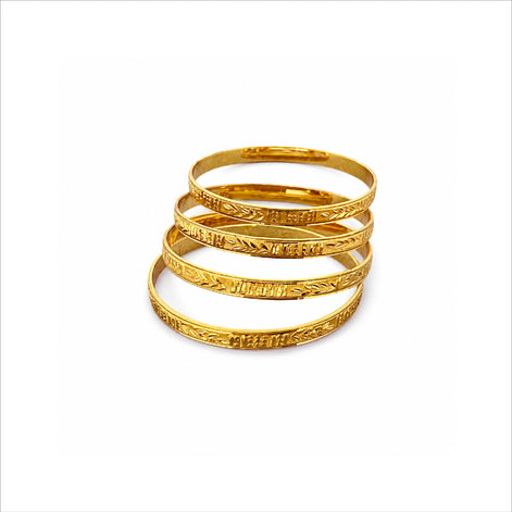 Gold plated light weight bangles DBG313