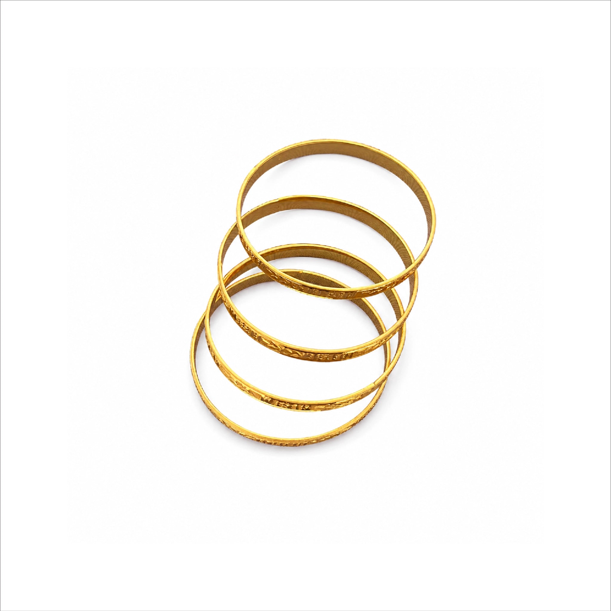 Gold plated light weight bangles DBG313