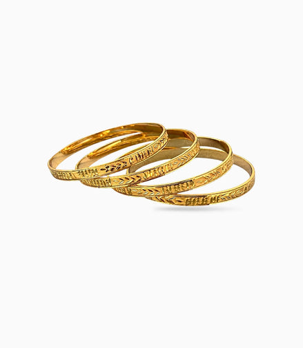 Gold Plated Regular Use Bangles Set For Women