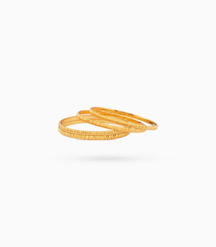 Gold Plated Daily Wear Designed Bangle Set