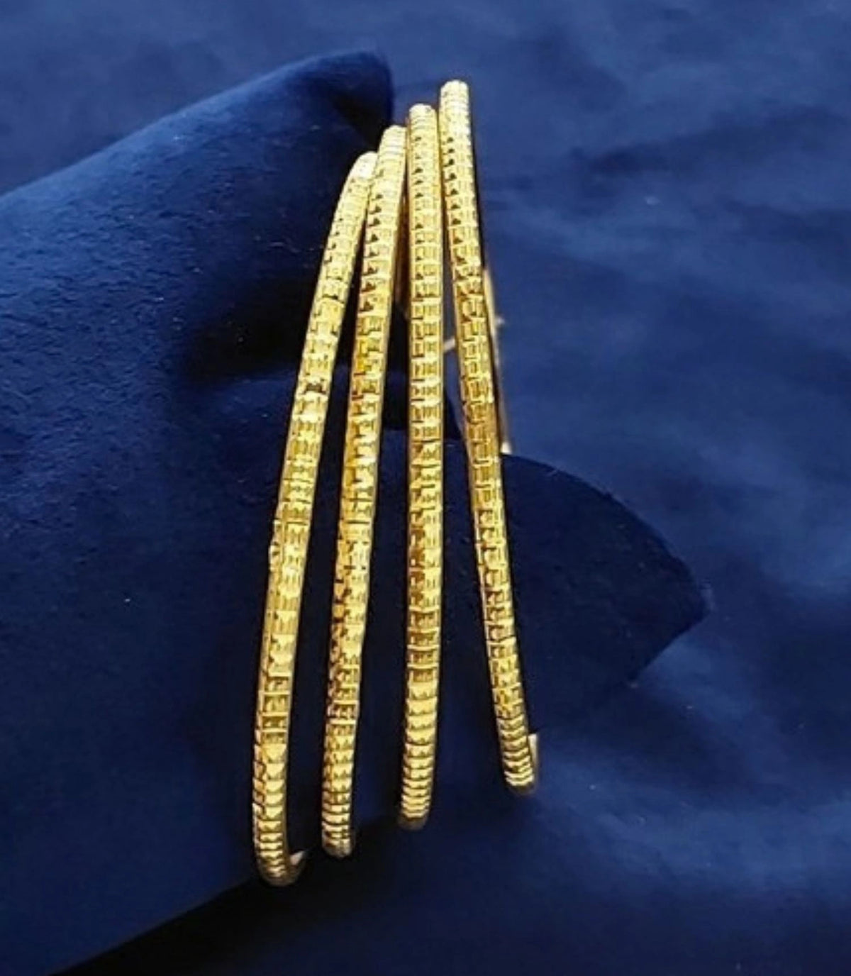 Gold Plated Daily Wear Designed Bangle Set