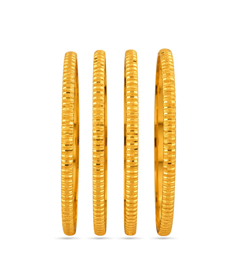 Gold Plated Daily Wear Designed Bangle Set