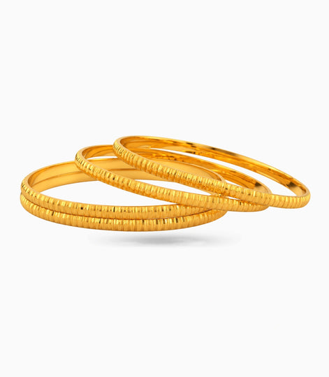 Gold Plated Daily Wear Designed Bangle Set