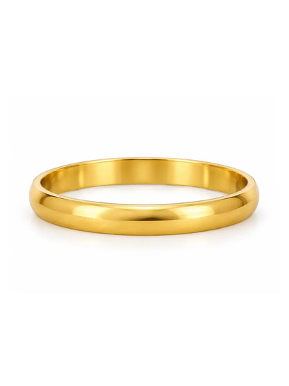 Gold Plated Everyday Polished Single Bangle